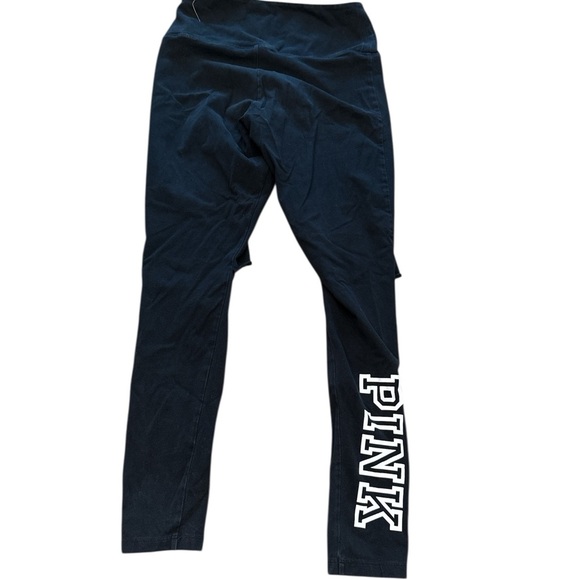 Victoria Secrets Pink Black Leggings with Distressed Knee - Picture 5 of 5